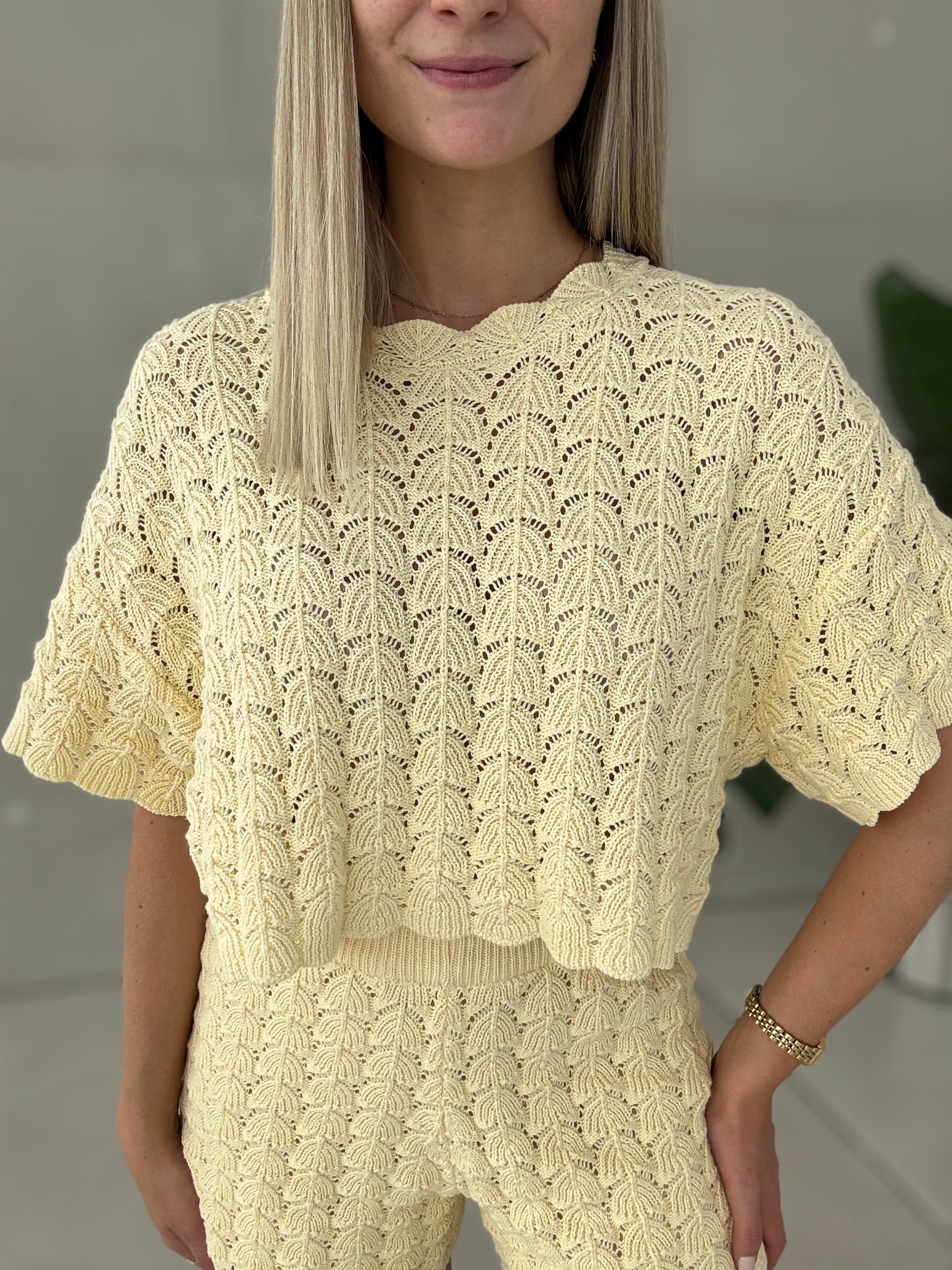 Häkeloberteil SOFT BOHO buttermilk lemon