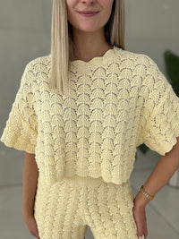 Häkeloberteil SOFT BOHO buttermilk lemon