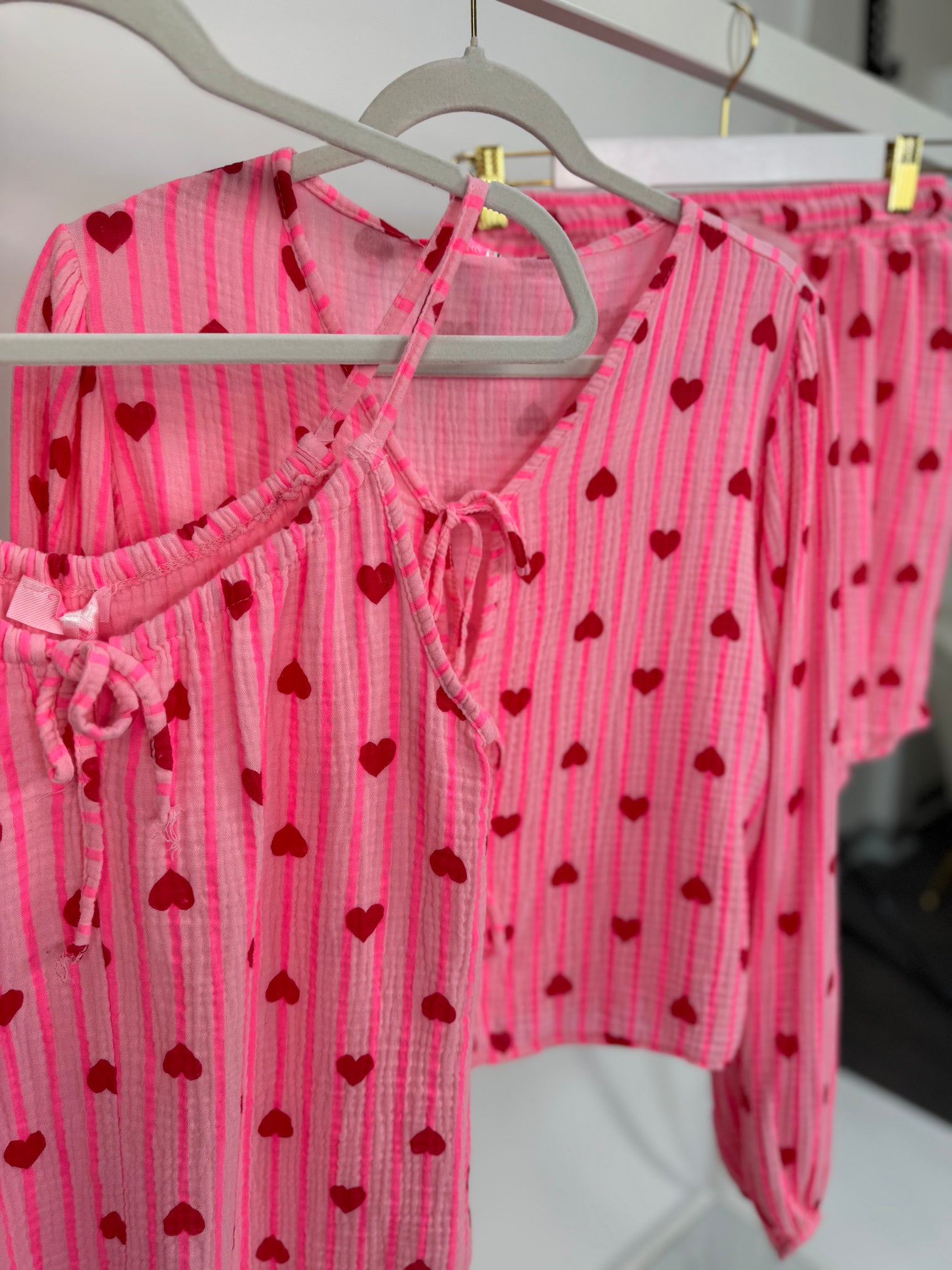 Top rosa HEART ATTACK pink I rote Herzen