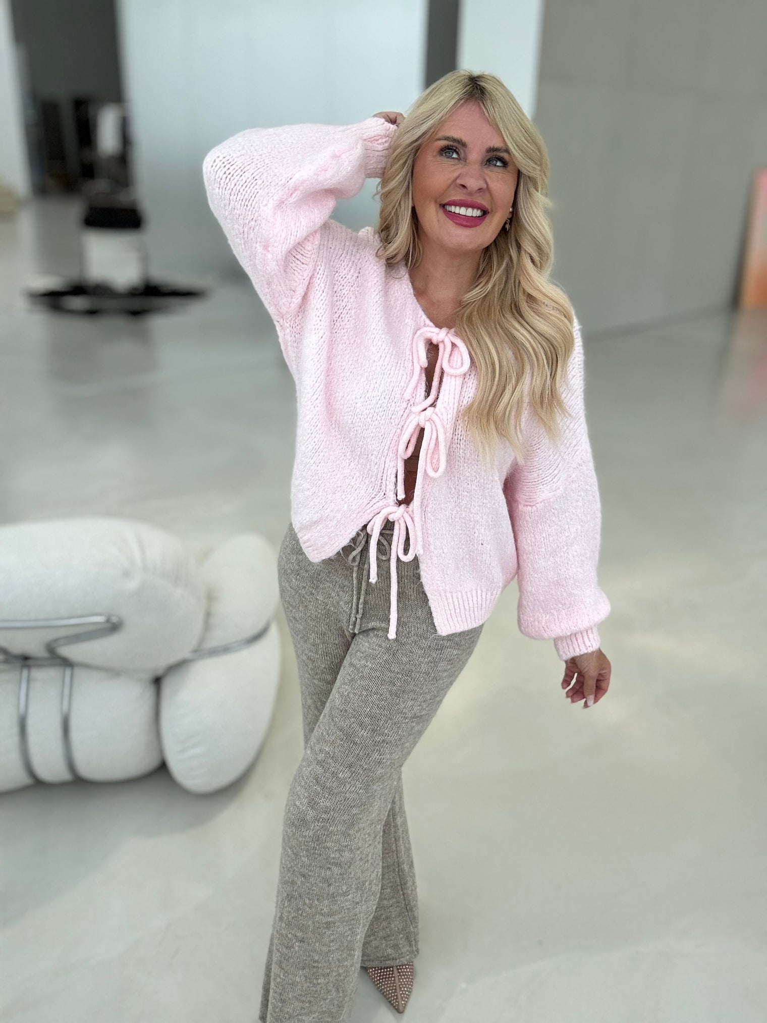 Strickjacke BALLERINA ROSA zum binden