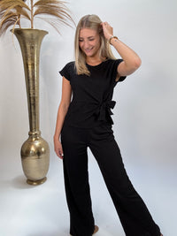 Hose SOFT CORE schwarz aus Crêpe Stoff