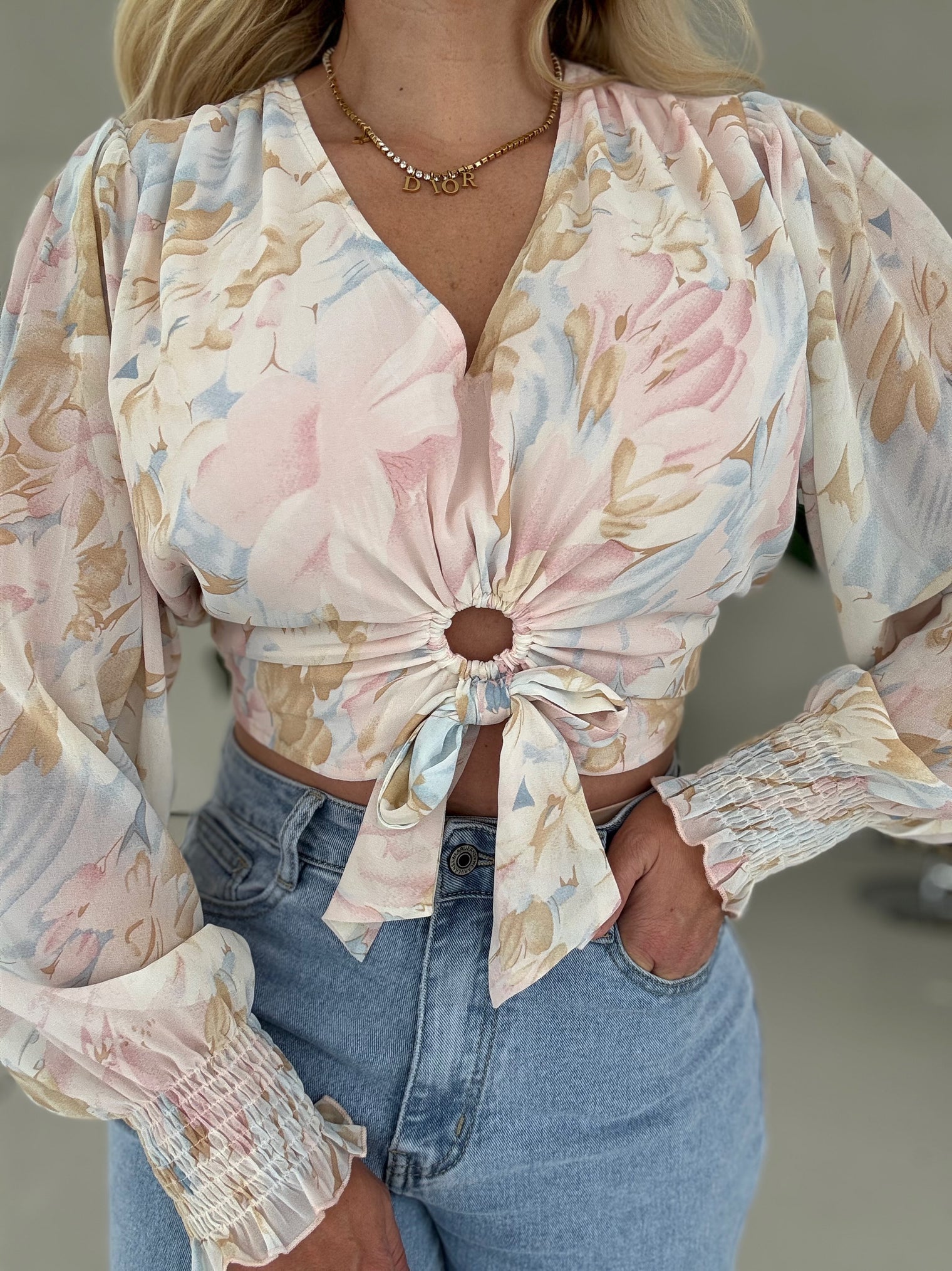 Bluse langarm PASTELL FLOWER BOMB