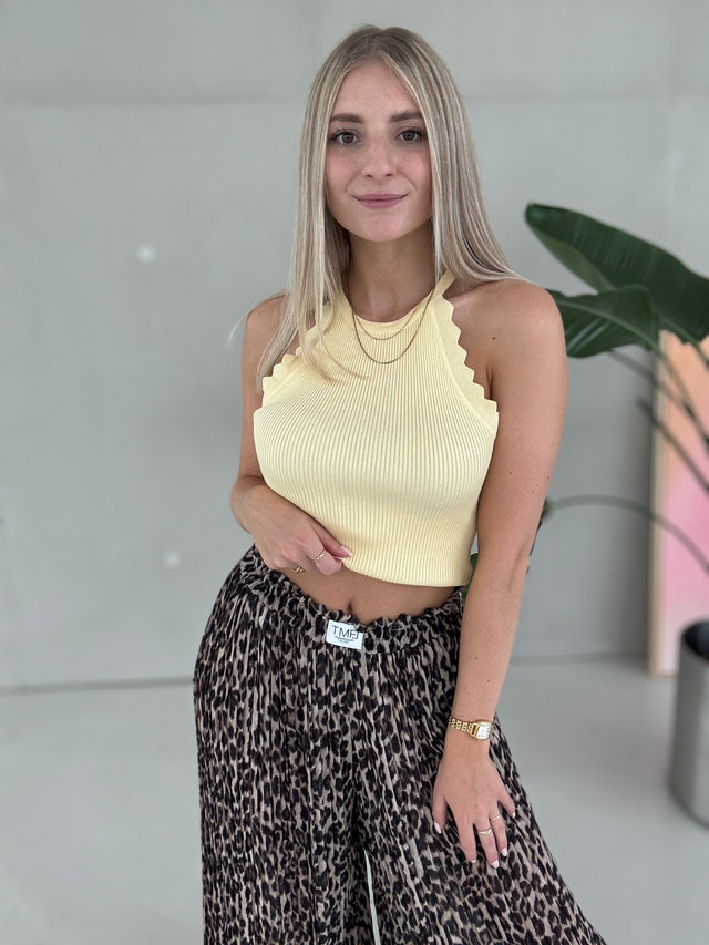 Basic Neckholder Stricktop YELLOW