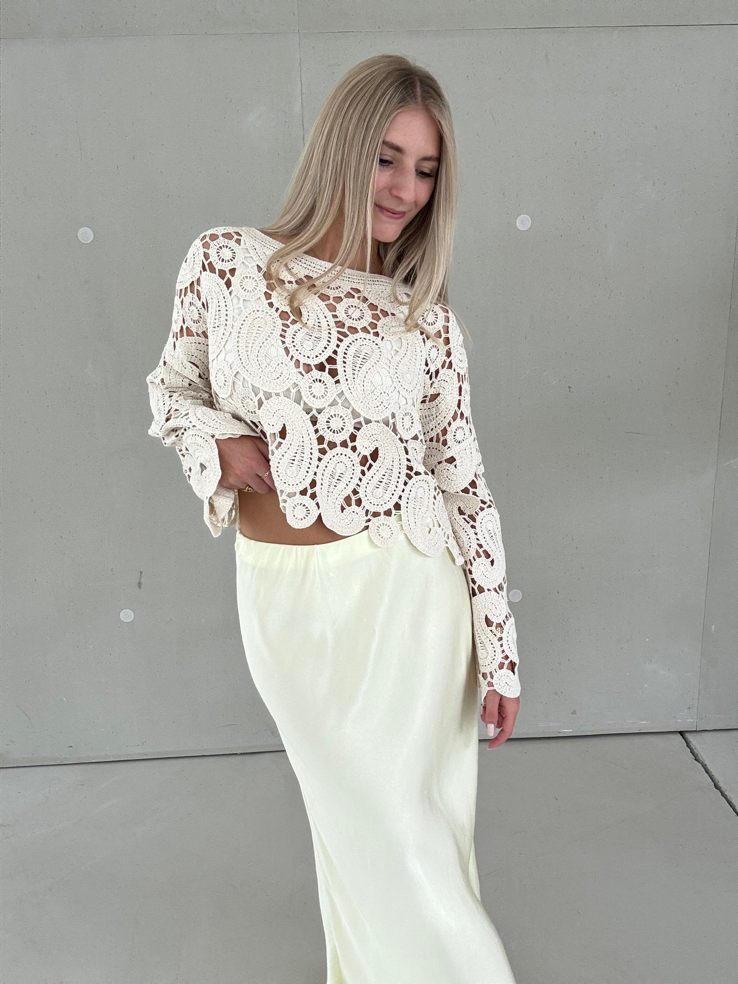 Häkeloberteil BOHO CHIC beige