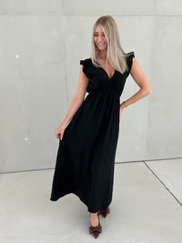 Signature Musselin Kleid BLACK