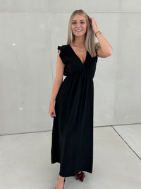 Signature Musselin Kleid BLACK