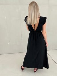 Signature Musselin Kleid BLACK
