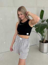SIGNATURE CROP TOP schwarz