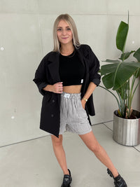 Signature Blazer mit Patch SCHWARZ