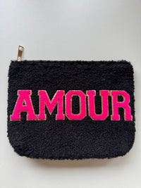 Teddy Bag schwarz AMOUR pink