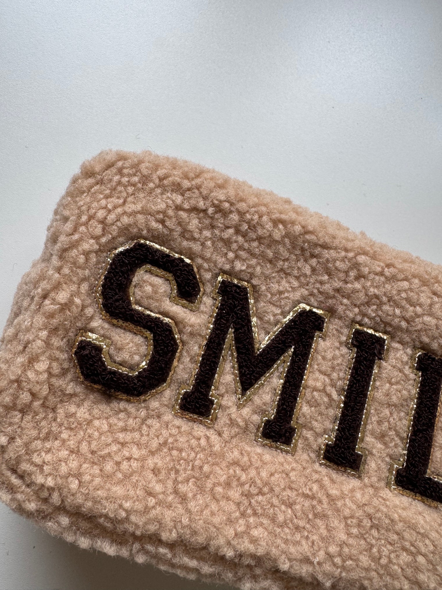 Long Teddy Bag beige SMILE chokolate