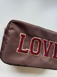 Long Bag chokolate LOVE burgundy