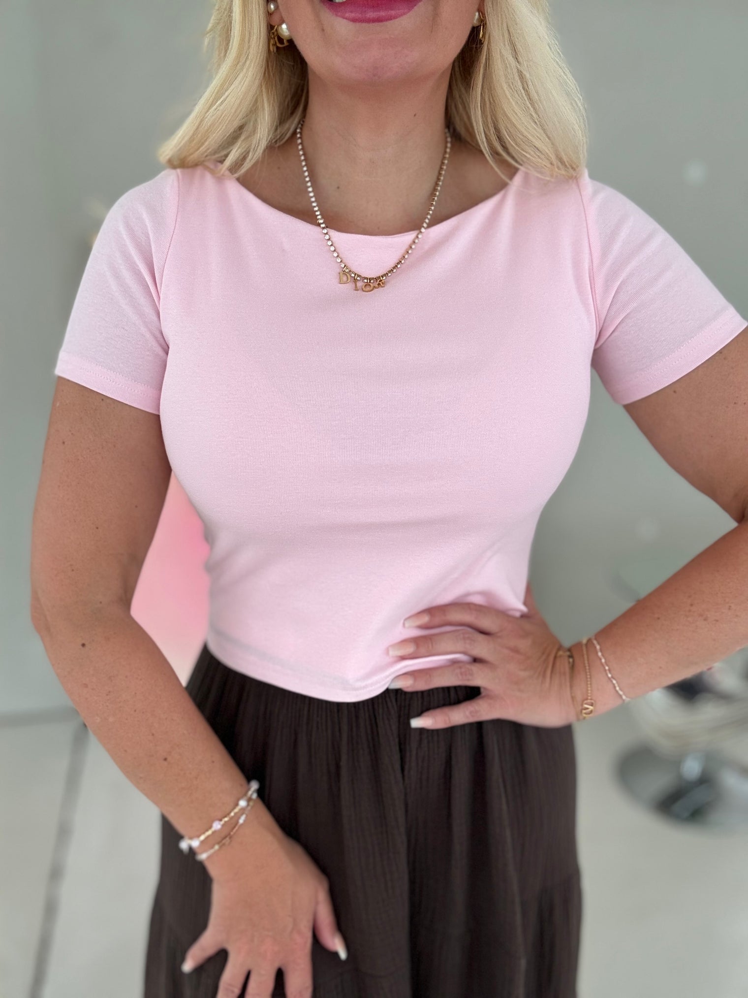 Shirt super soft kurzarm BASIC rosa