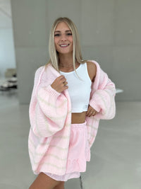 Signature Cardigan ballerina rosa SOFT STRIPES beige