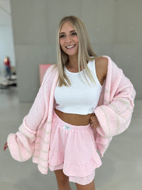 Signature Cardigan ballerina rosa SOFT STRIPES beige