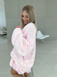 Signature Cardigan ballerina rosa SOFT STRIPES beige