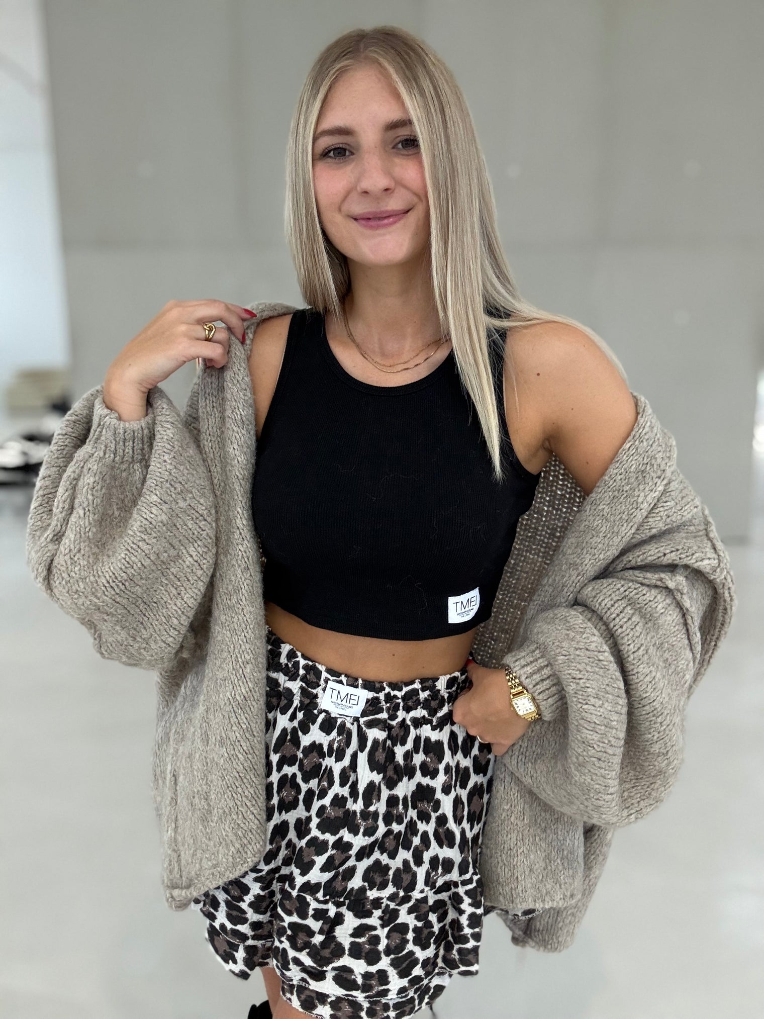 SIGNATURE CROP TOP schwarz