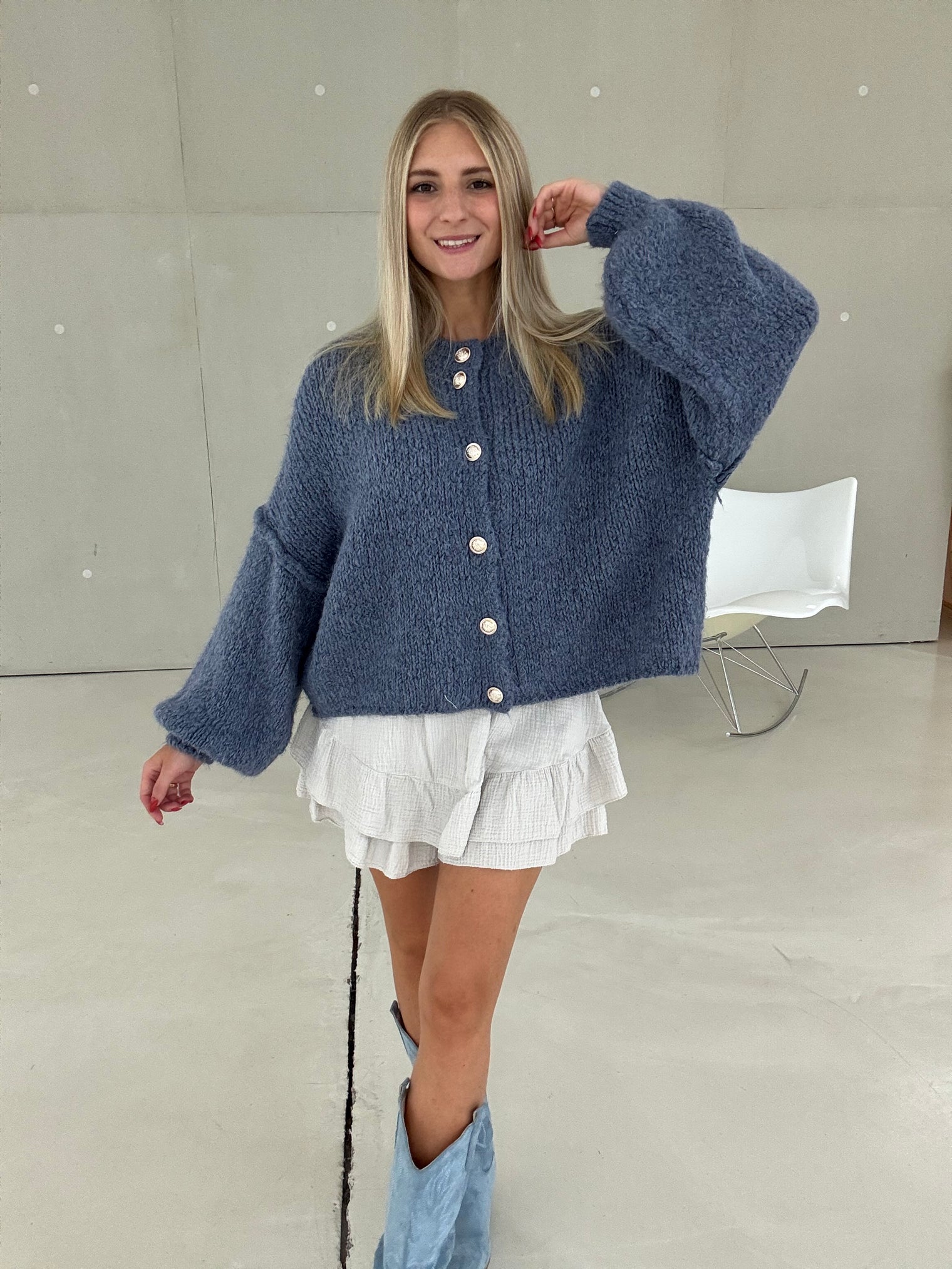 Strickjacke SUPER SOFT ice blue