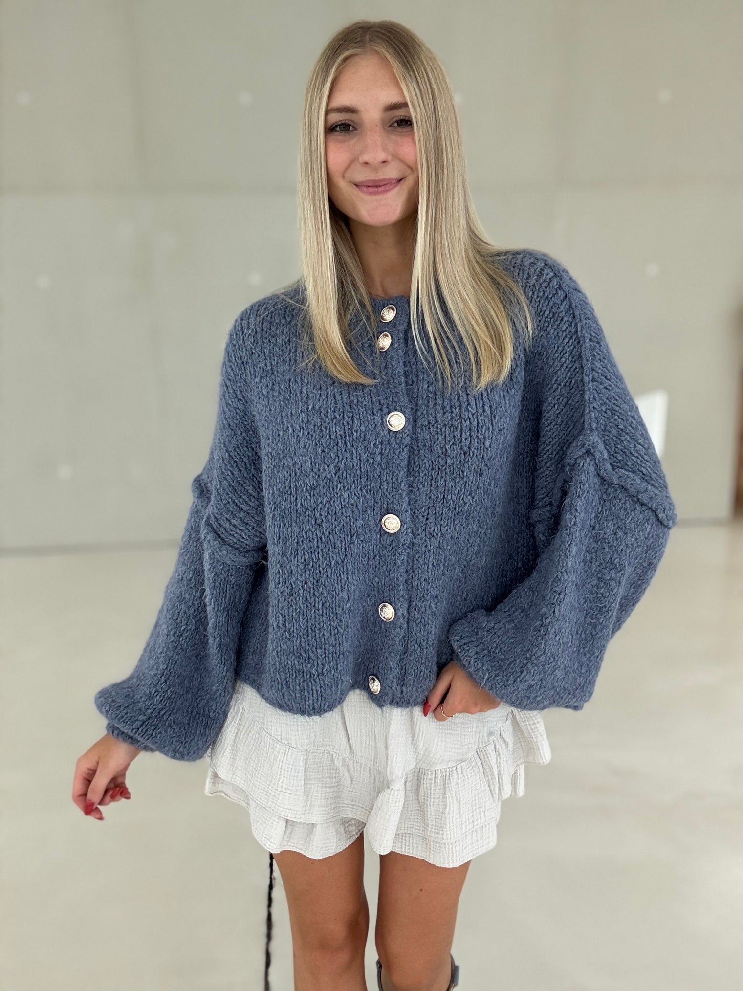 Strickjacke SUPER SOFT ice blue