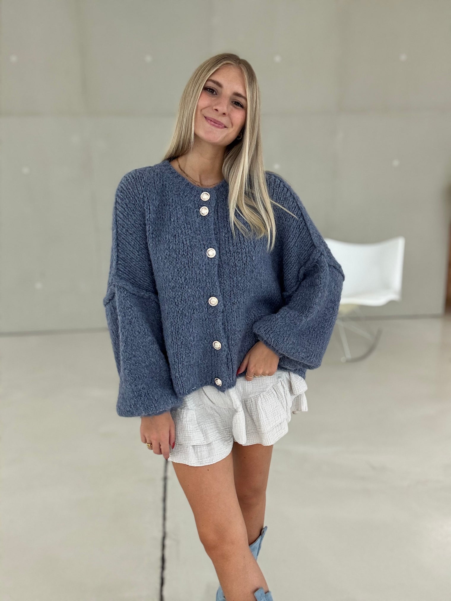 Strickjacke SUPER SOFT ice blue