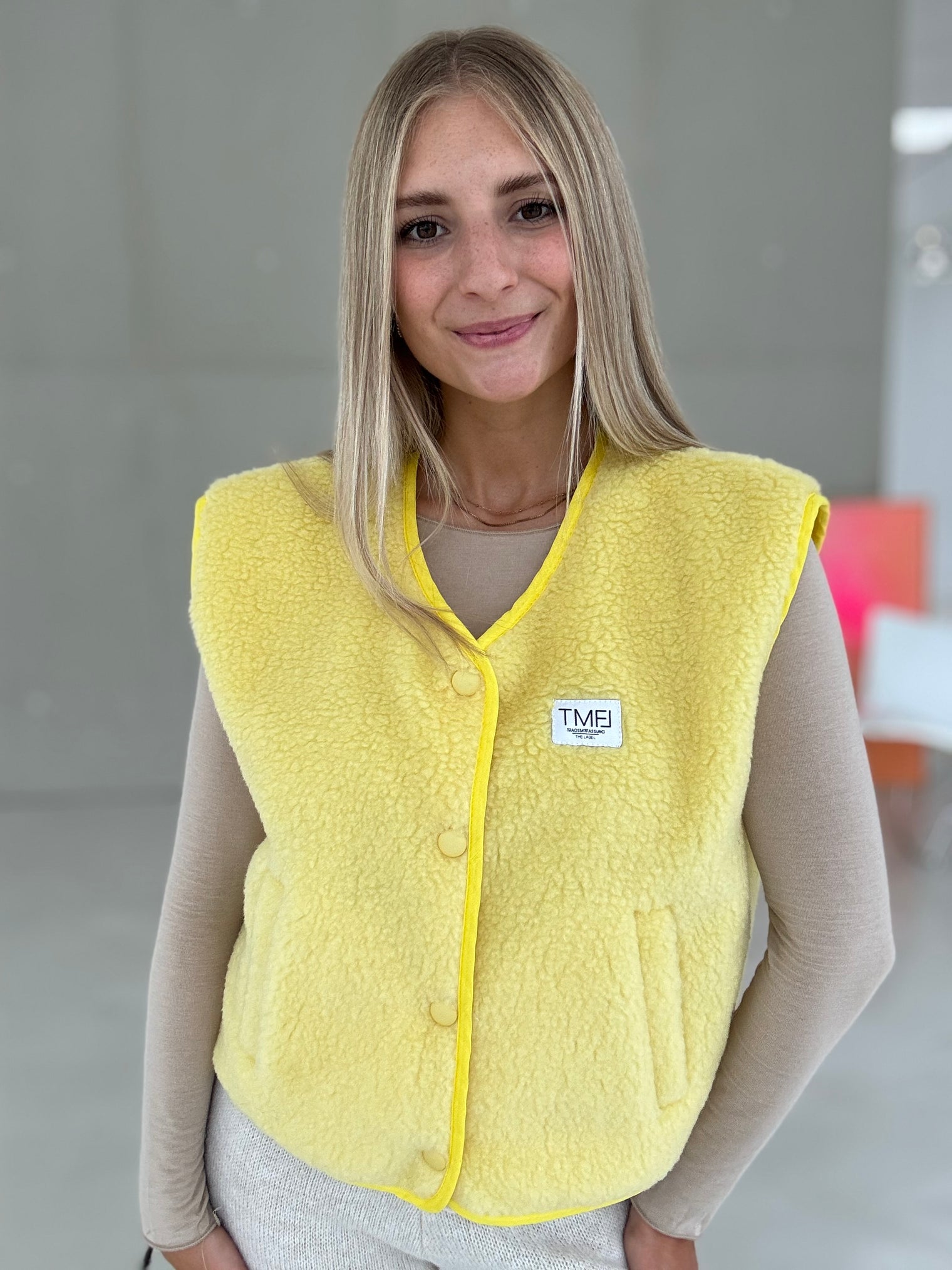 Teddyweste SIGNATURE buttermilk yellow