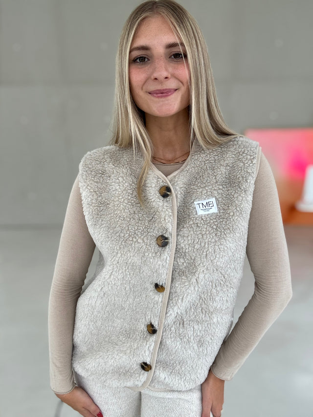 Teddyweste SIGNATURE taupe