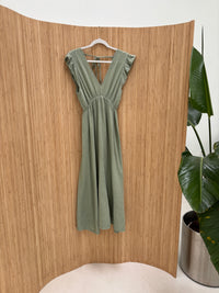 Signature Musselin Kleid OLIVE