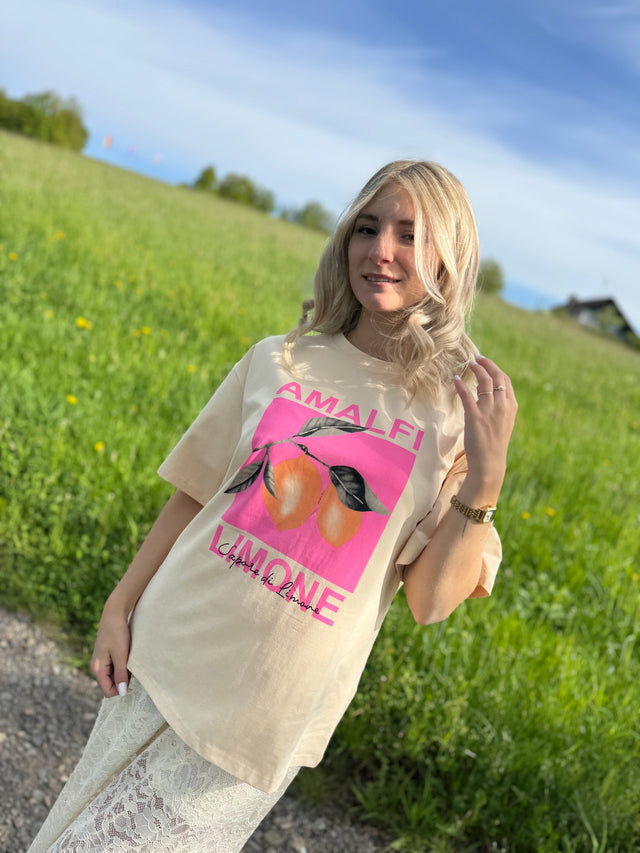 Statement Shirt beige AMALFI LIMONE