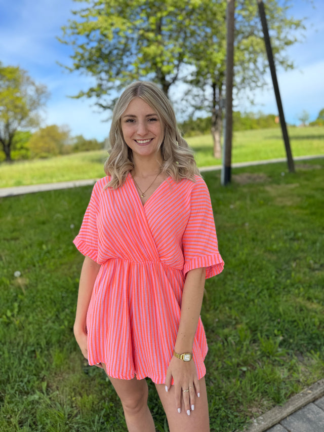 Jumpsuit rosa SOFT STRIPES orange