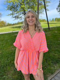 Jumpsuit rosa SOFT STRIPES orange