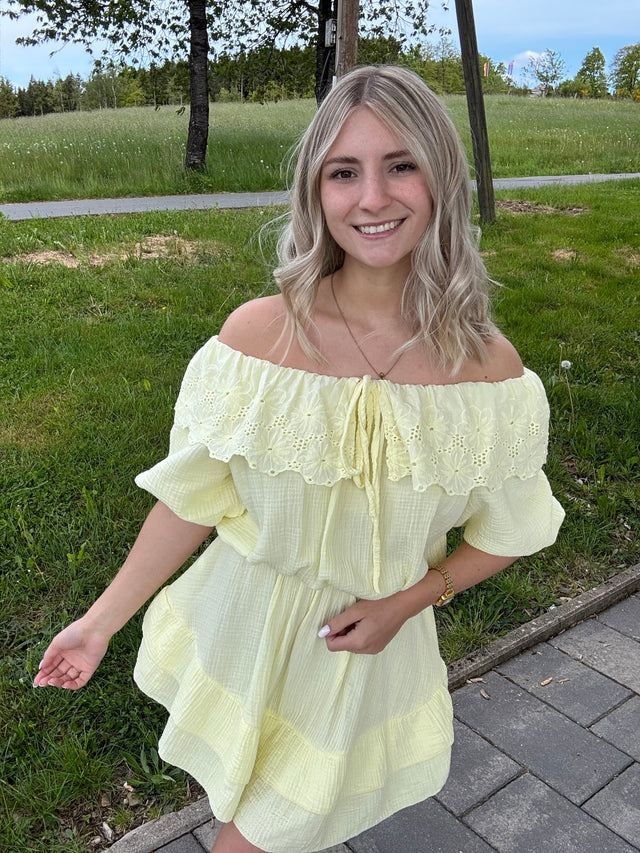 Jumpsuit gelb BOHO LACE