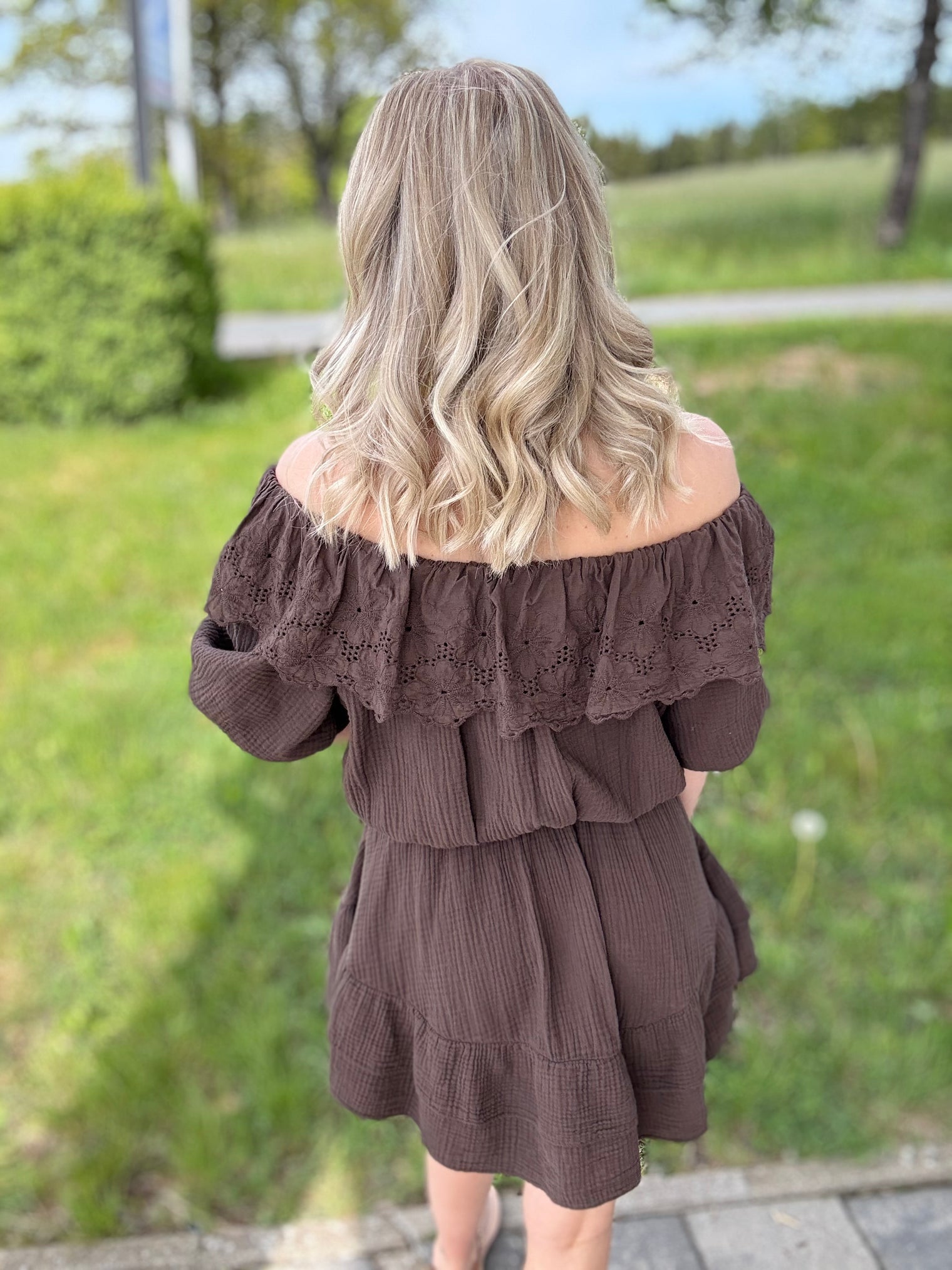 Jumpsuit braun BOHO LACE