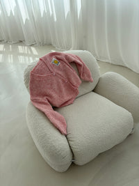 Cardigan ONLY GOOD VIBES rosa meliert