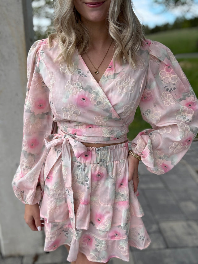 Cropped Bluse rose FLOWER DREAM