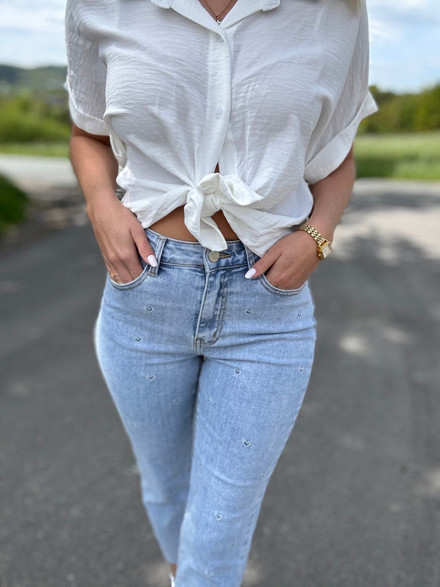 Stretch MOM Jeans HEARTS