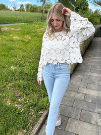 Häkeloberteil BOHO CHIC weiß