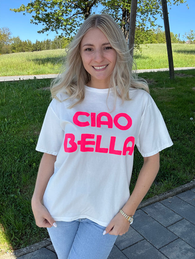 Statement Shirt weiß CIAO BELLA