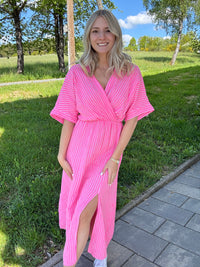 Musselin Kleid rosa SOFT STRIPES pink