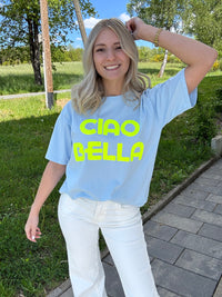 Statement Shirt hellblau CIAO BELLA