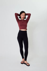 OH APRIL Ica Longsleeve Cherrywood