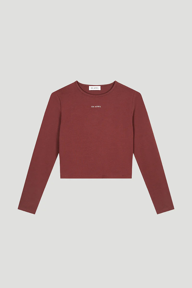 OH APRIL Ica Longsleeve Cherrywood