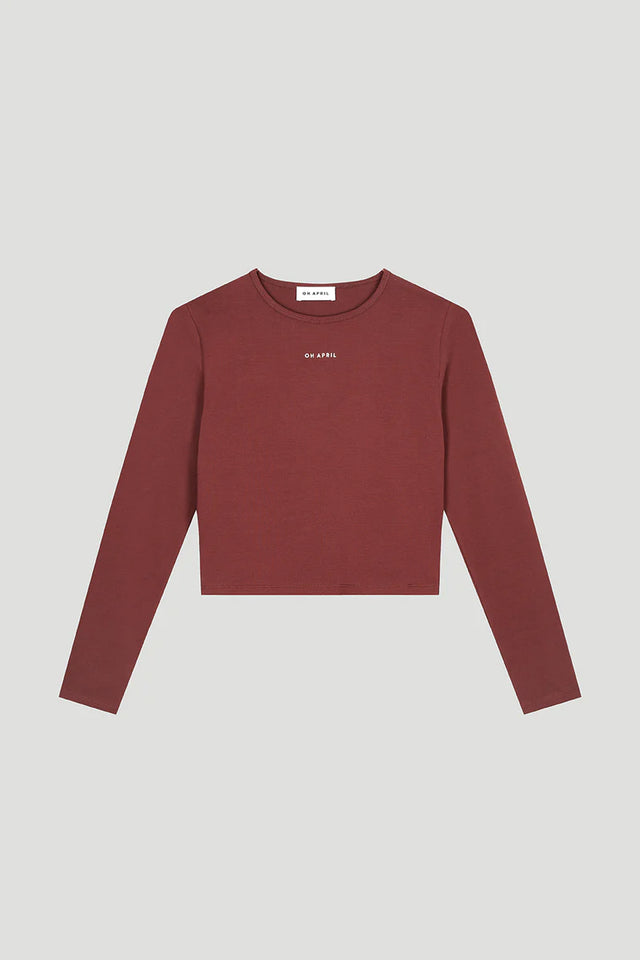 OH APRIL Ica Longsleeve Cherrywood