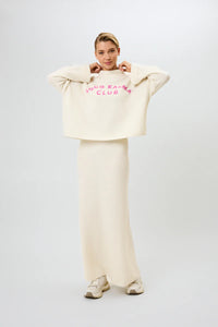 OH APRIL Insa Knit Skirt Off White