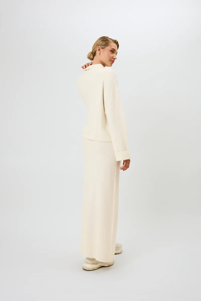 OH APRIL Insa Knit Skirt Off White