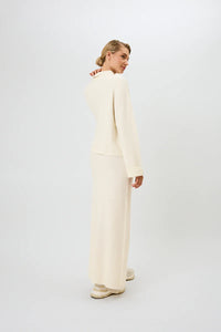 OH APRIL Insa Knit Skirt Off White