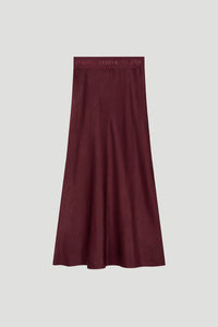 OH APRIL Jaelynn Satin Skirt Cherrywood
