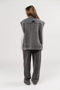 KARO KAUER DENIM VEST GREY
