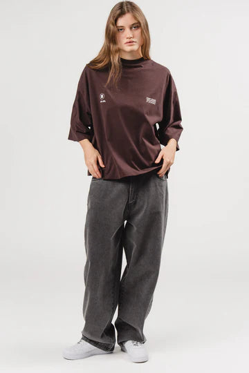 KARO KAUER T-SHIRT CROPPED BROWN