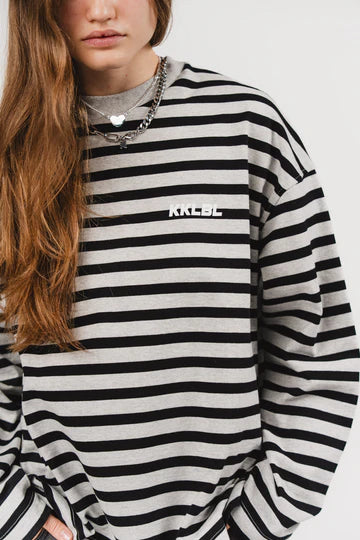 KARO KAUER LONGSLEEVE CROPPED STRIPES