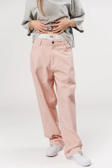 KARO KAUER DENIM BOXER PANTS ROSE